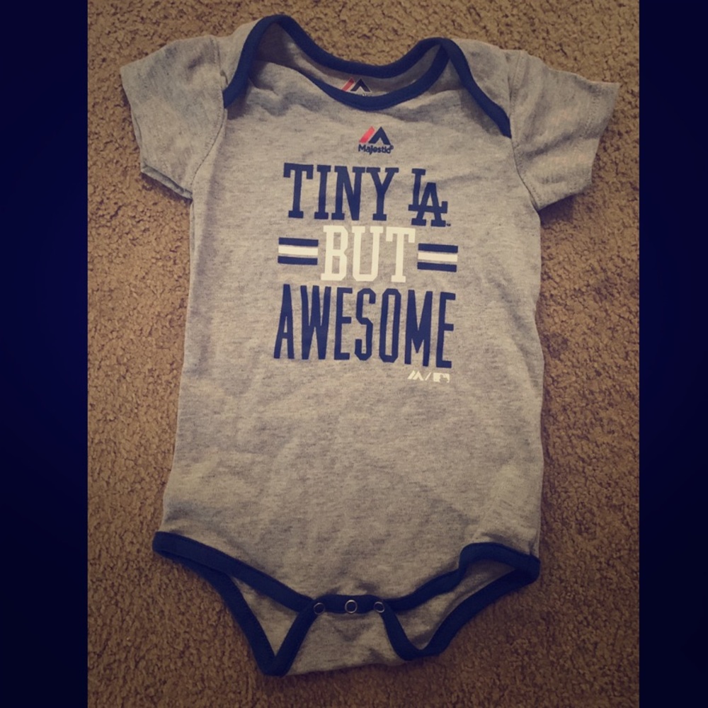 Majestic brand dodgers onsie 24 month